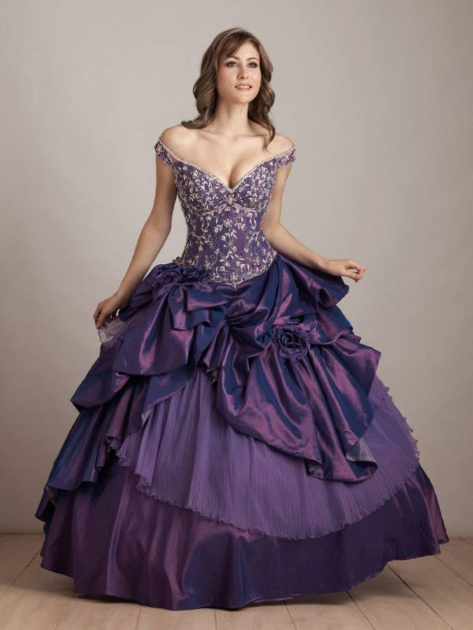 beautiful purple wedding dresses