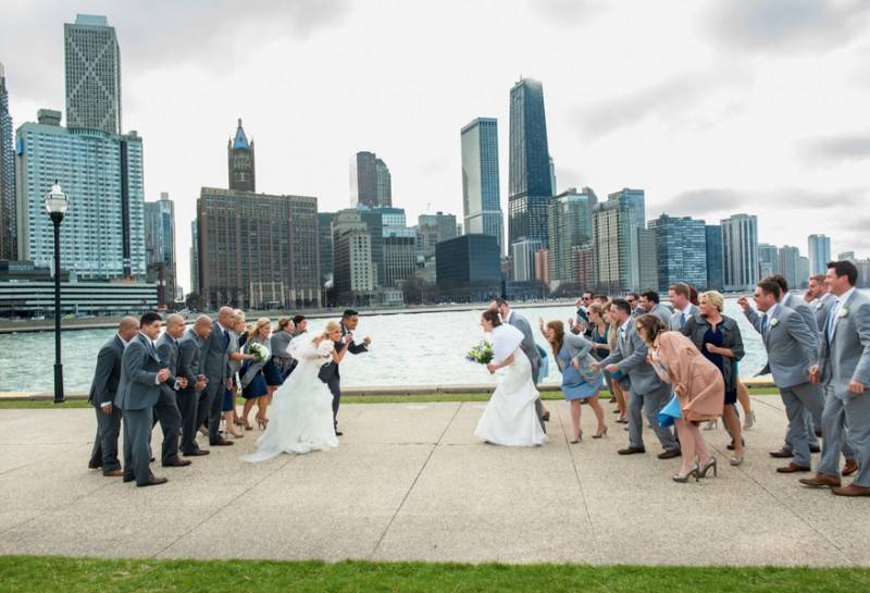 What Happens When You Bump into Another Wedding Entourage?