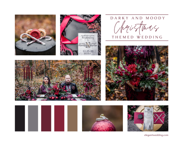Darky and Moody Christmas Themed Wedding